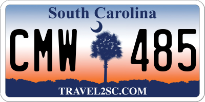 SC license plate CMW485