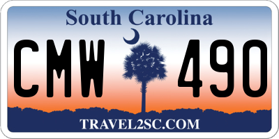 SC license plate CMW490