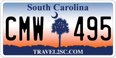 SC license plate CMW495