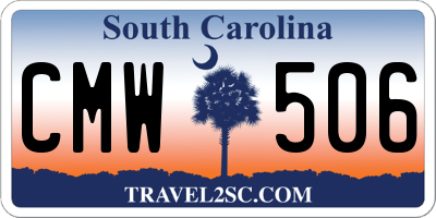 SC license plate CMW506