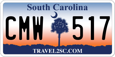 SC license plate CMW517