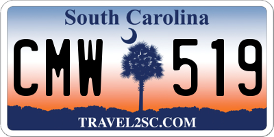 SC license plate CMW519