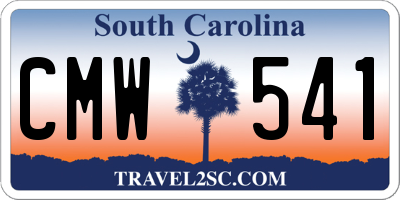 SC license plate CMW541