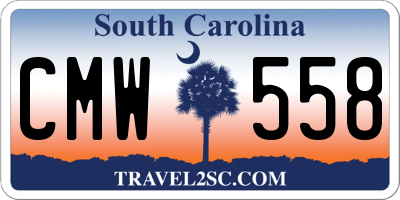 SC license plate CMW558