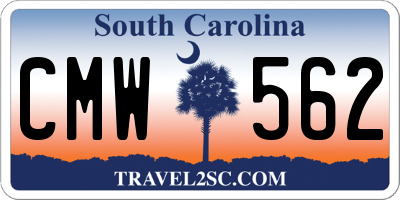 SC license plate CMW562