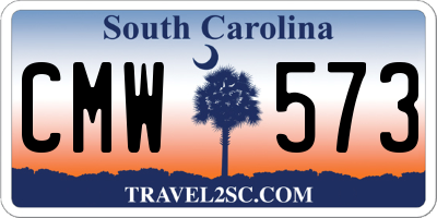 SC license plate CMW573