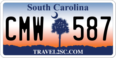 SC license plate CMW587