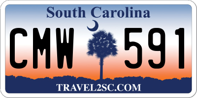 SC license plate CMW591