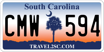 SC license plate CMW594