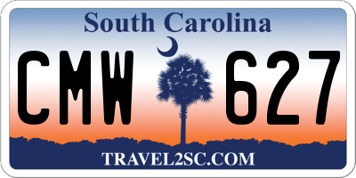 SC license plate CMW627