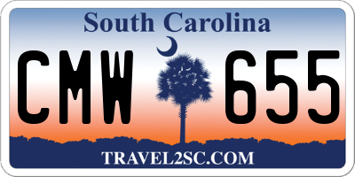 SC license plate CMW655