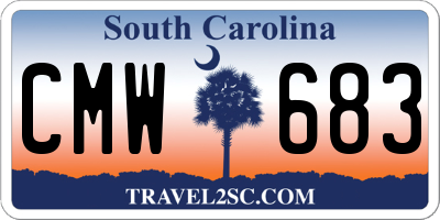 SC license plate CMW683