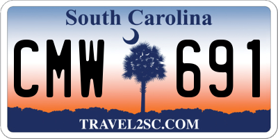 SC license plate CMW691