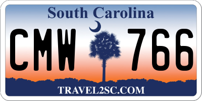 SC license plate CMW766