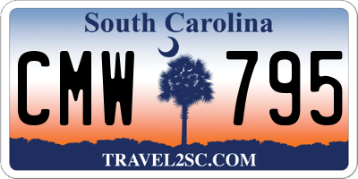 SC license plate CMW795