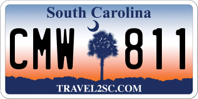 SC license plate CMW811
