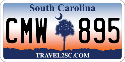 SC license plate CMW895