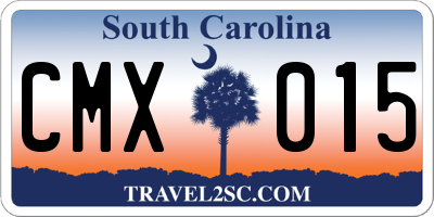 SC license plate CMX015