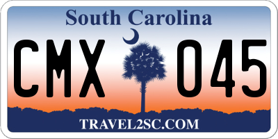 SC license plate CMX045
