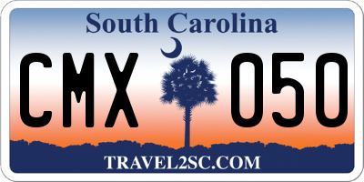 SC license plate CMX050