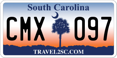 SC license plate CMX097