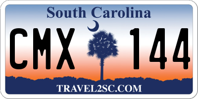 SC license plate CMX144