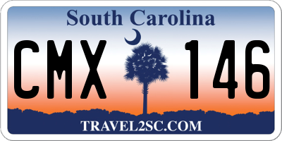 SC license plate CMX146