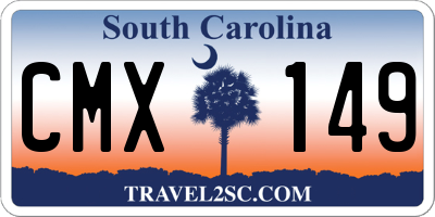 SC license plate CMX149