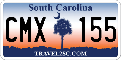 SC license plate CMX155