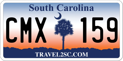 SC license plate CMX159