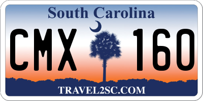 SC license plate CMX160
