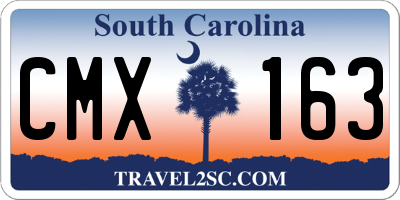SC license plate CMX163