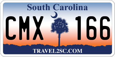 SC license plate CMX166