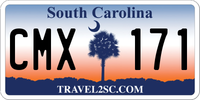 SC license plate CMX171