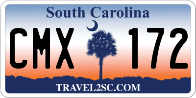 SC license plate CMX172