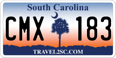 SC license plate CMX183