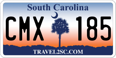 SC license plate CMX185