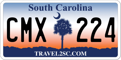 SC license plate CMX224