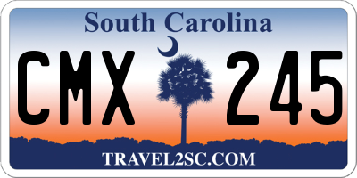SC license plate CMX245