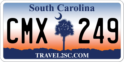 SC license plate CMX249