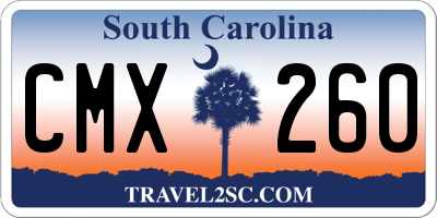 SC license plate CMX260