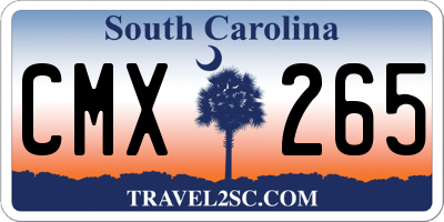 SC license plate CMX265