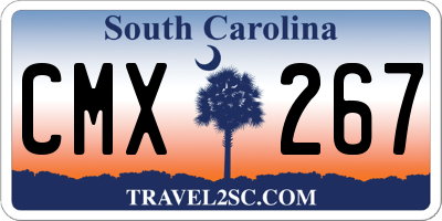 SC license plate CMX267