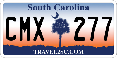 SC license plate CMX277