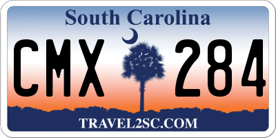 SC license plate CMX284