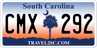 SC license plate CMX292