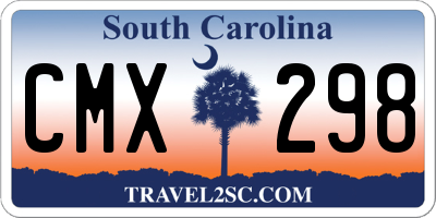 SC license plate CMX298