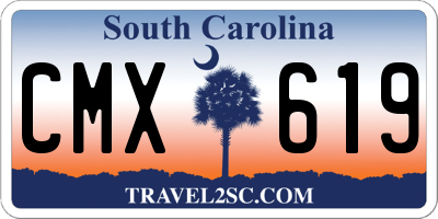 SC license plate CMX619