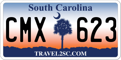 SC license plate CMX623