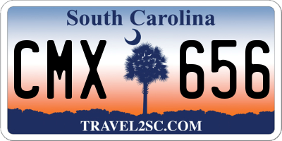 SC license plate CMX656